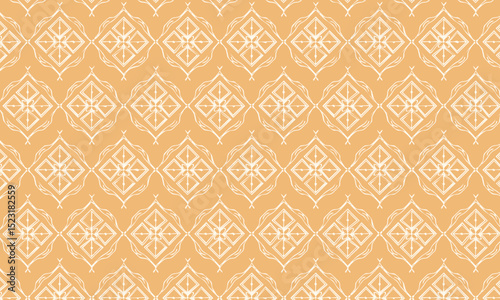 Ornate Diamond Rhombus Geometric Seamless Pattern