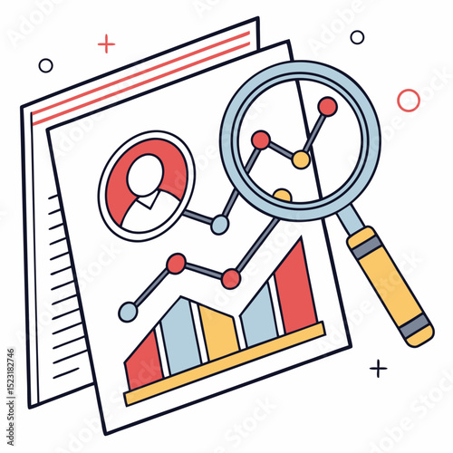 Business reports and data visualization graphic