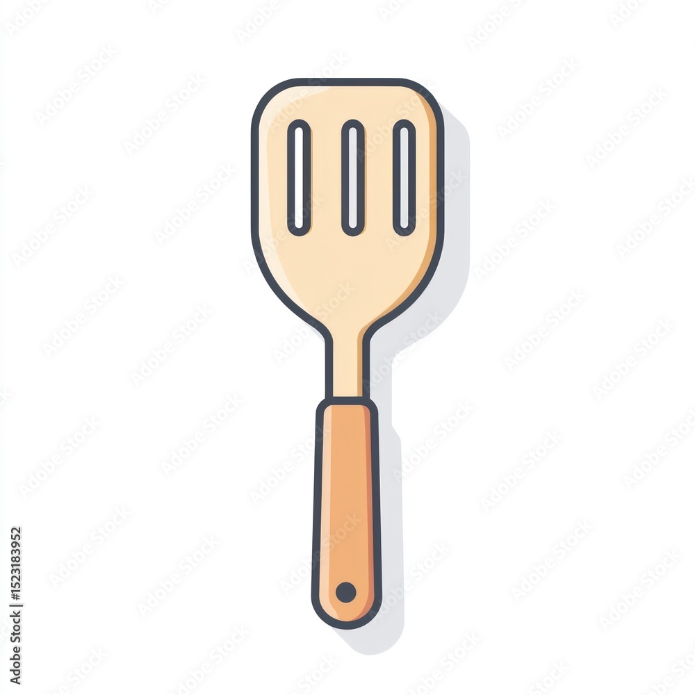 Wooden spatula icon, simple design Wooden spatula icon, simple design
