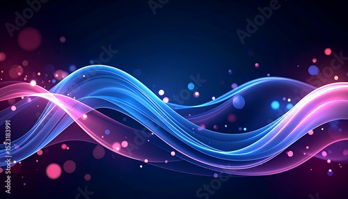 Abstract flowing waves of light