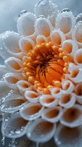 Closeup of a Black Wheel with Orange Rim in the Rain

