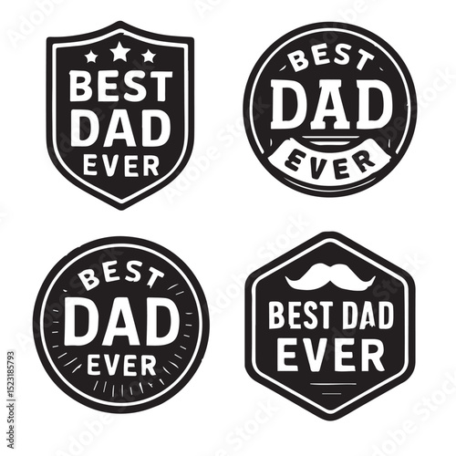 Best dad ever Vector illustration