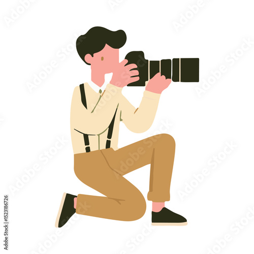 
illustration design of a photographer