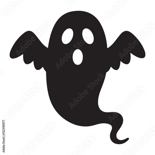 Halloween Funny Ghost vector icon