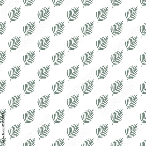 Seamless tropical pattern with exotic palm leaves. Botanical vector design perfect for vintage foliage backgrounds and tropical-themed projects