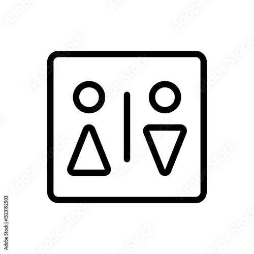 Restroom Signs Icon Vector
