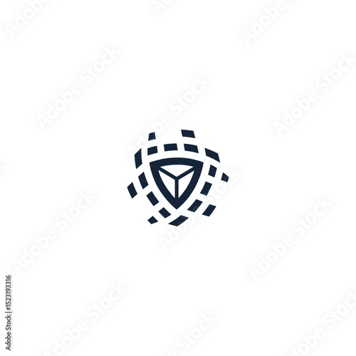 Geometric logo with triangle woven squares