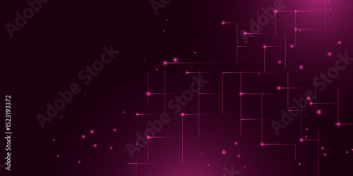 Abstract Futuristic Digital Network Background with Glowing Lines and Dots – Technology and Innovation Concept.