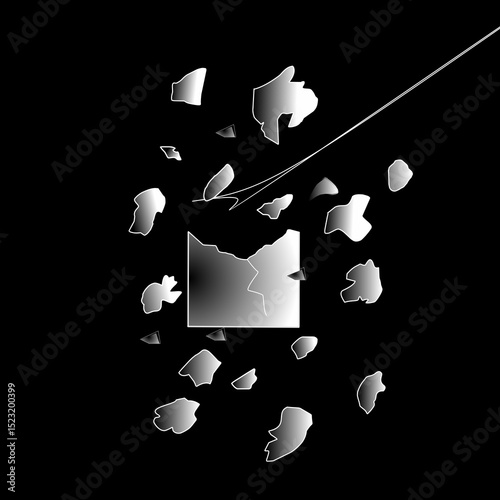 Shattered Square A Deconstruction in Monochrome