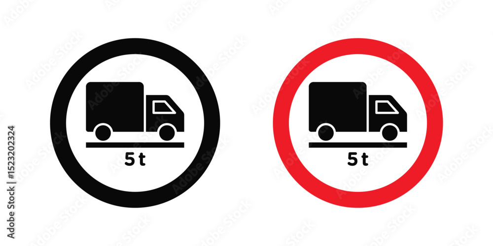 Weight limit traffic sign Weight limit traffic sign