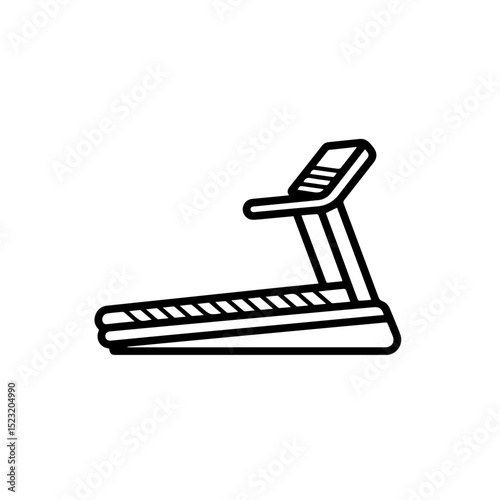 Treadmill fitness equipment for gym workout. Modern treadmill design for cardio training and weight loss programs.