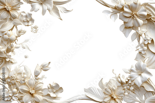 Elegant white floral arrangement isolated on transparent background