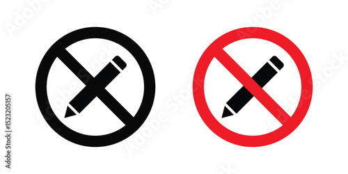 No writing sign