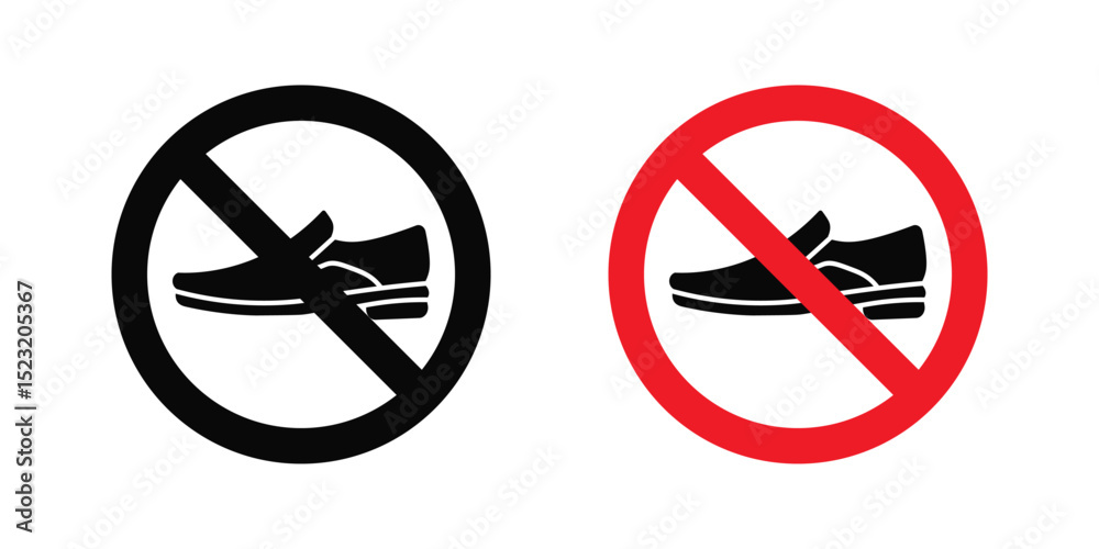Obraz premium No shoes sign