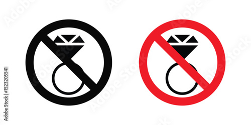 No jewelry sign
