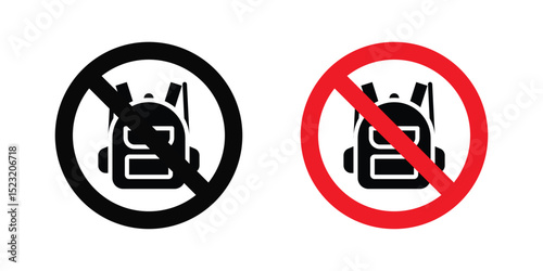 No backpacks allowed sign