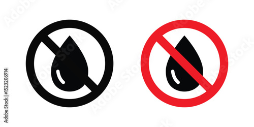 No Water drop sign