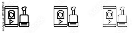 Makeup tutorial video icon