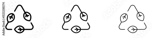 Leaves eco recycle icon