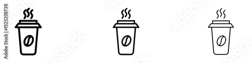 Hot coffee cup icon