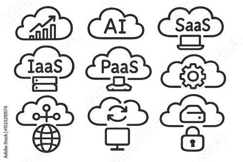 Cloud computing concepts: ai, saas, iaas, paas, security, synchronization, analytics