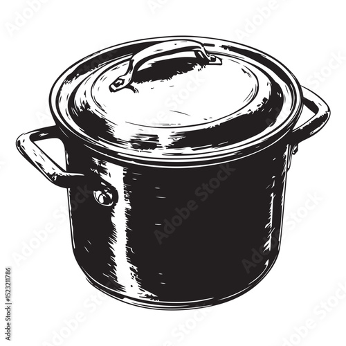 cooking pot vector silhouette kitchen cookware icon for culinary graphics recipe design food prep illustrations chef visual