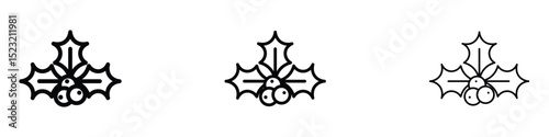 Christmas holly berry icon