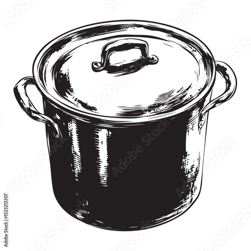 cooking pot vector silhouette kitchen cookware icon for culinary graphics recipe design food prep illustrations chef visual