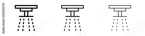 Sprinkler icons in flat style. line art. vector illustration