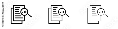Overview icons in flat style. line art. vector illustration