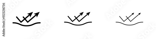 Reflect icons in flat style. line art. vector illustration