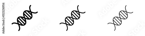 DNA icons in flat style. line art. vector illustration