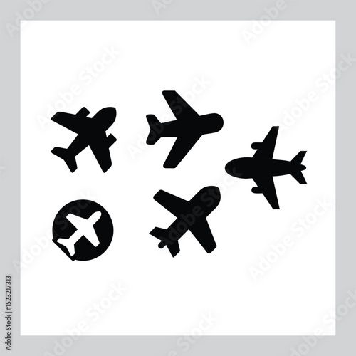 Airplane Outline Icon  Vector Symbol for Flying and Transportair plane