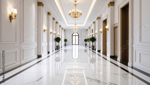 Grand Palace Hallway: Luxurious Interior Design