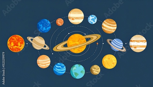 Our Solar System: A Colorful Celestial Dance