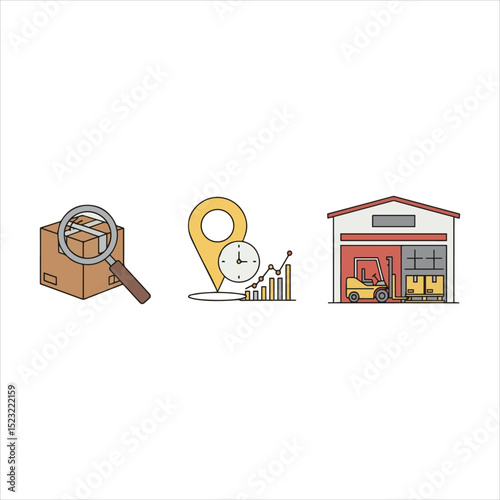 E-commerce Shipping and Inventory Management Art & Illustration
