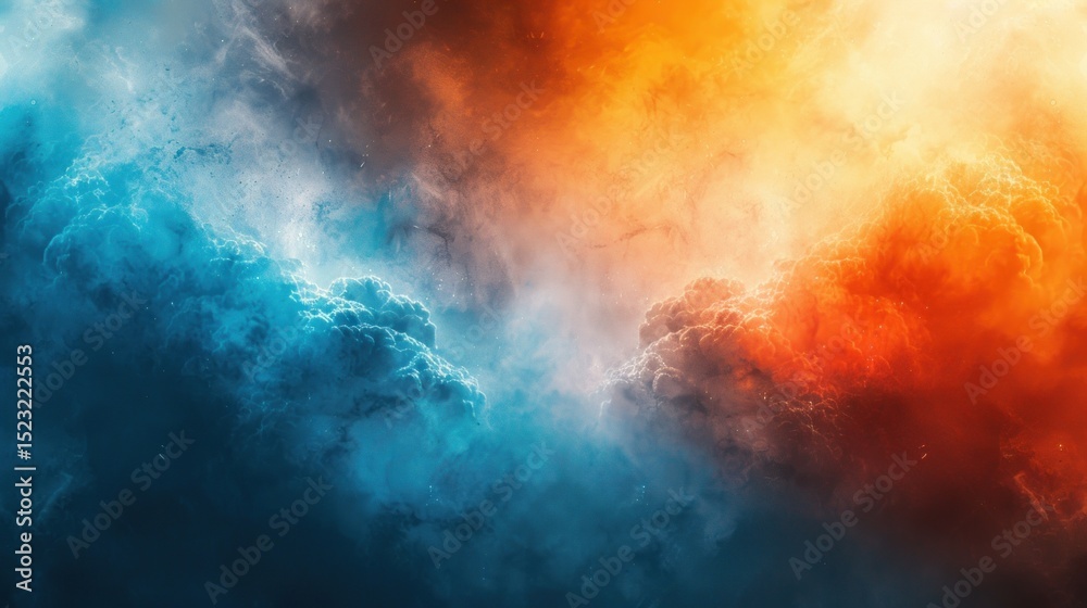 Fototapeta premium Dramatic clash of contrasting clouds