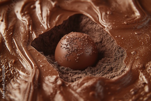 Decadent Chocolate Dessert Close-Up. A Sweet and Creamy Food Photography Background Idea