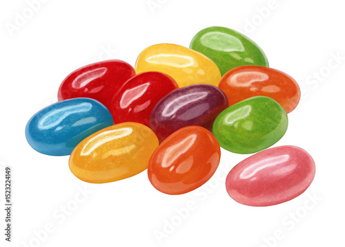  Jelly bean Isolated on a transparent background.