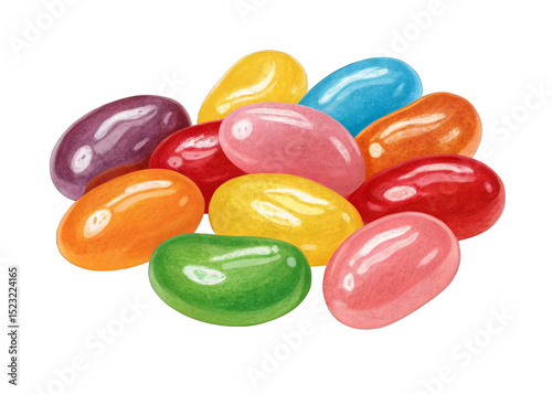  Jelly bean Isolated on a transparent background.