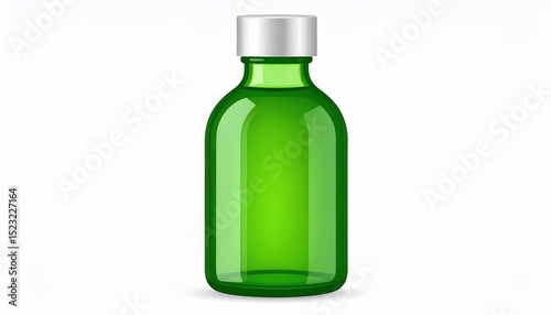 Green Glass Bottle Mockup