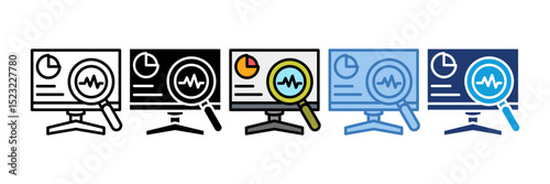 Monitoring Icon Element For Design