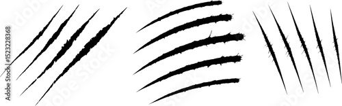 Black scratch marks on white background vector illustration