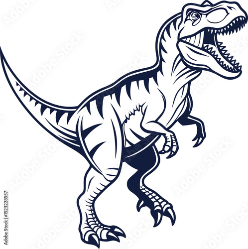 tyrannosaurus rex t rex running vector illustration