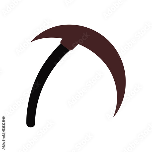 sickle vector art on white background