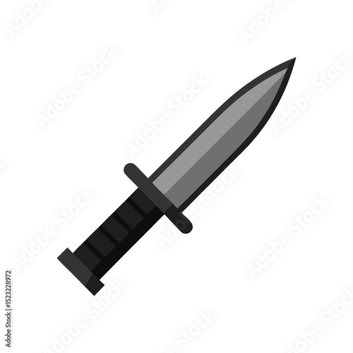 combat knife vector art on white background