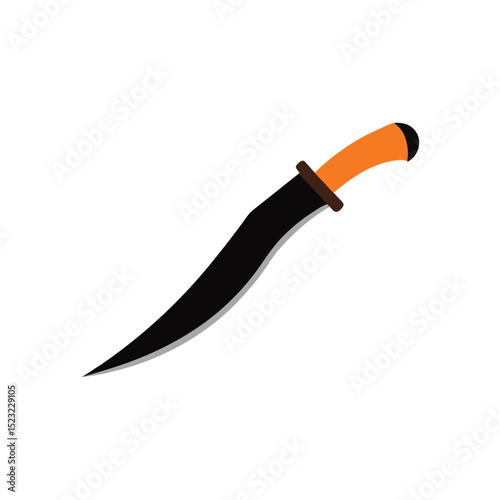kukri vector art on white background photo