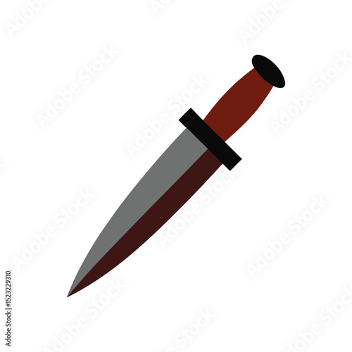 flint knife vector art on white background
