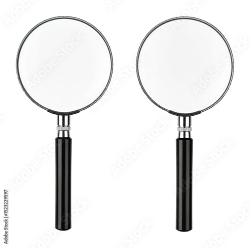 Powerful Glass Tool for Observation, Standing Magnificent and Clear, Isolated on Transparent Background