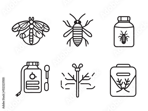 Bug Repellent Clean Minimal Line Art